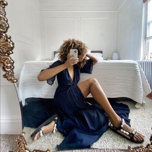Beauty! Reformation Winslow Maxi Dress - Navy